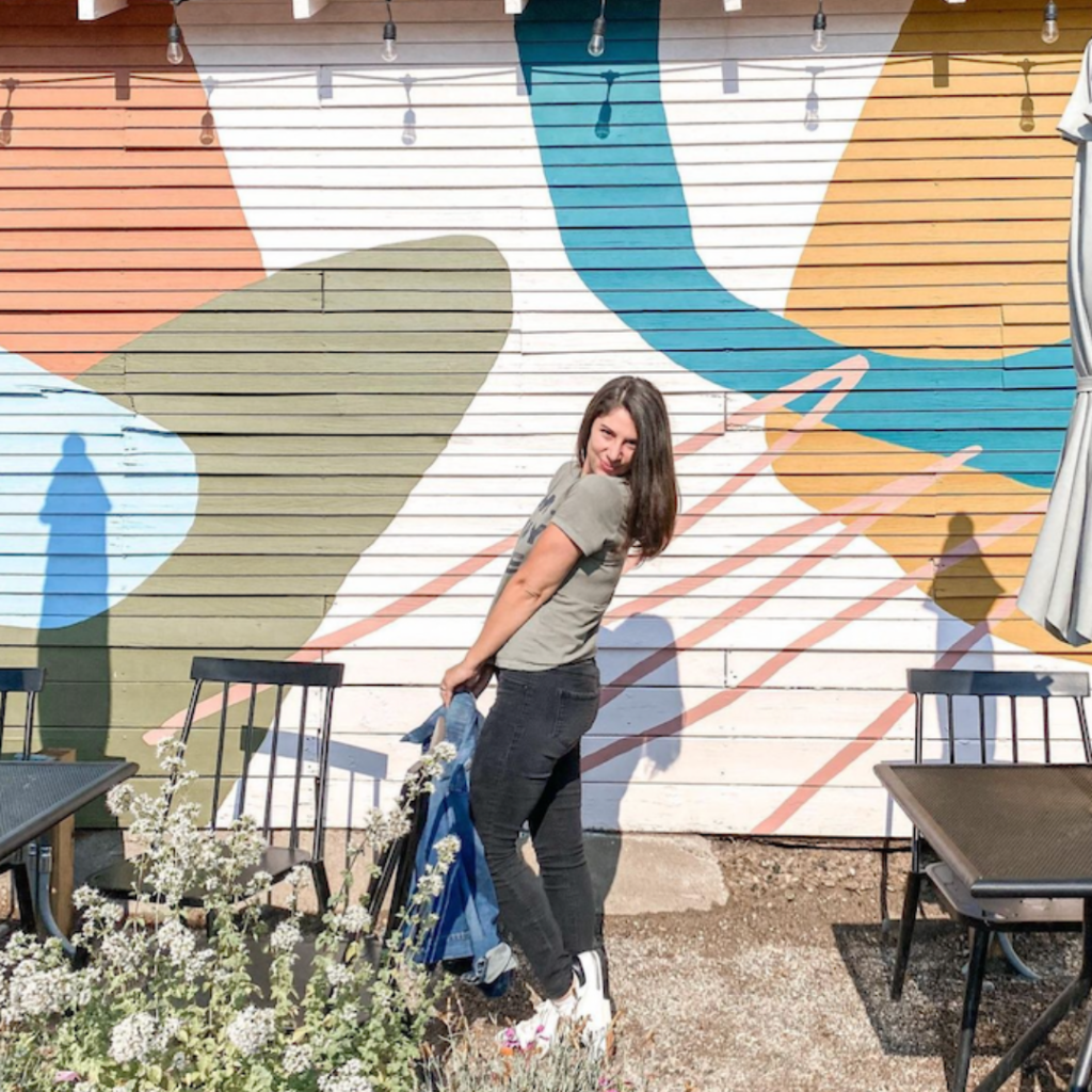 rise authentic baking co back patio mural - instagramable spot